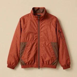 80s Retro Colorblock Nylon Windbreaker