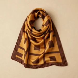 Psychedelic Geometric Silk Neck Scarf